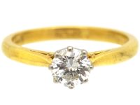 Millenium 18ct Gold & Platinum Diamond Solitaire Ring