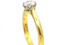 Millenium 18ct Gold & Platinum Diamond Solitaire Ring