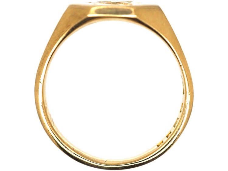 Early 20th Century 18ct Gold Signet Ring with Welsh Dragon Intaglio