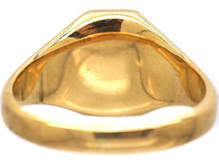 Early 20th Century 18ct Gold Signet Ring with Welsh Dragon Intaglio