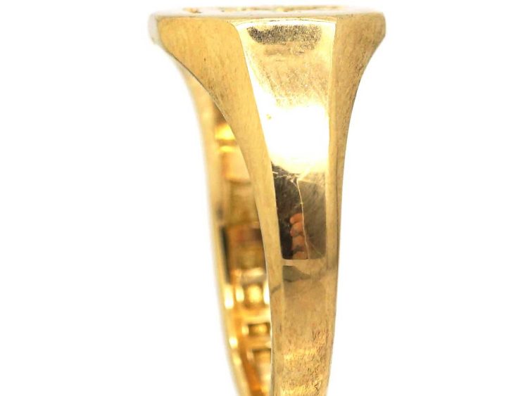Early 20th Century 18ct Gold Signet Ring with Welsh Dragon Intaglio