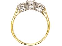 Vintage 18ct Gold & Platinum Three Stone Diamond Ring