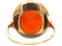 Georgian 15ct Gold Carnelian Intaglio Portrait Ring of Edmond Halley & his Comet
