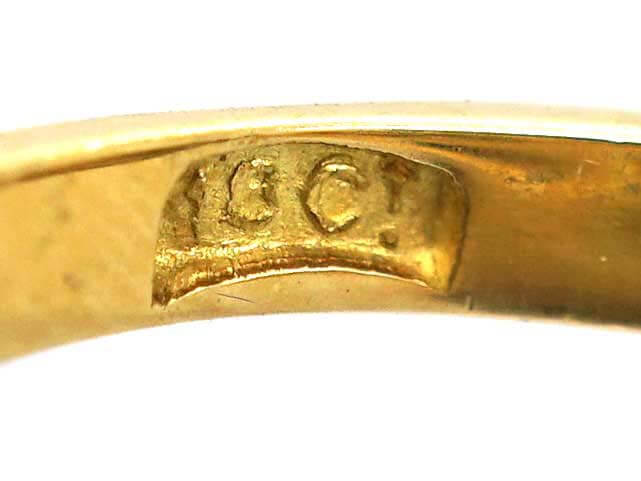 Edwardian 18ct Gold Double Diamond Cluster Ring