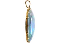 Edwardian Large Opal Pendant in Original Australian Case