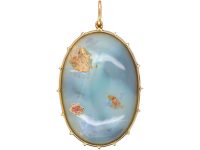 Edwardian Large Opal Pendant in Original Australian Case