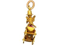 Edwardian 9ct Gold Cupid Riding on Cart Charm