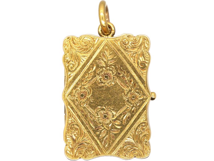Victorian 15ct Gold Vinaigrette with Fine Engraved Detail