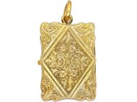 Victorian 15ct Gold Vinaigrette with Fine Engraved Detail