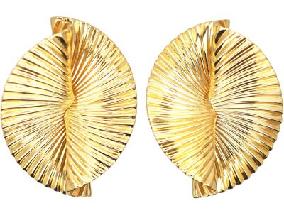 1950s 14ct Gold Earrings by Tiffany & Co in Original Case