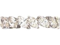 1980s 18ct White Gold Marquise Diamond Eternity Ring