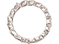 1980s 18ct White Gold Marquise Diamond Eternity Ring