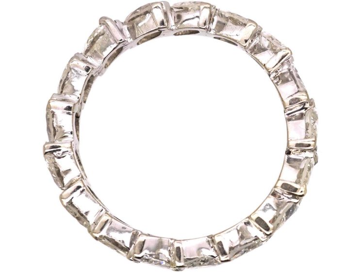 1980s 18ct White Gold Marquise Diamond Eternity Ring