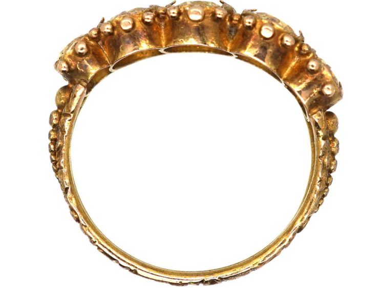 Early 19th Century 15ct Gold Five Stone Ring set with Chrysolites