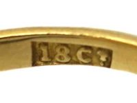 Edwardian 18ct Gold Diamond Cluster Ring with Diamond set Shoulders