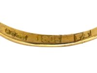 Edwardian 18ct Gold & Platinum, Three Stone Sapphire & Diamond Ring
