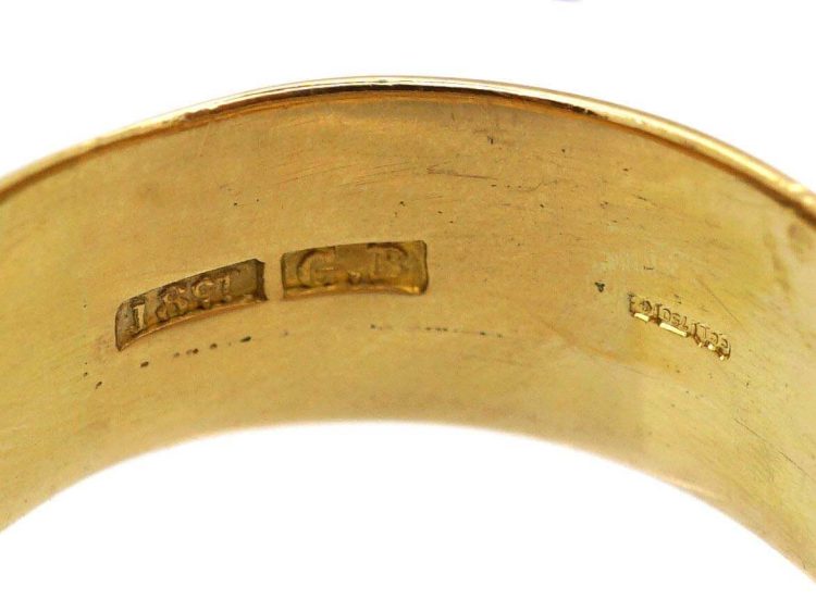 Victorian 18ct Gold Double Snake Ring set with Diamonds