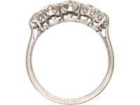 Early 20th Century Platinum and Diamond Five Stone Ring