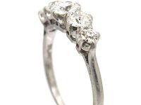 Early 20th Century Platinum and Diamond Five Stone Ring