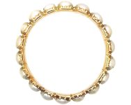 Georgian 9ct Gold Eternity Ring set with Natural Split Pearls