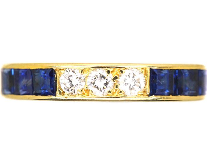 18ct Gold Sapphire & Diamond Eternity Ring