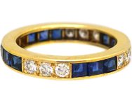 18ct Gold Sapphire & Diamond Eternity Ring