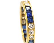 18ct Gold Sapphire & Diamond Eternity Ring