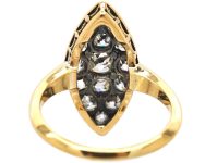 Victorian 18ct Gold Marquise Ring set with Old Mine Cut Diamonds