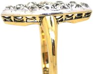 Victorian 18ct Gold Marquise Ring set with Old Mine Cut Diamonds