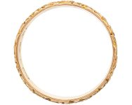 Edwardian 9ct Gold Wedding Ring with Orange Blossom motif