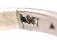 Art Deco Platinum Ring set with Five Old Mine Cut Diamonds
