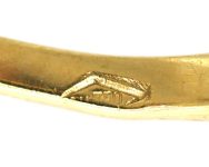 Art Deco 18ct Gold & Platinum, Emerald & Diamond Cluster Ring with Diamond set Shoulders