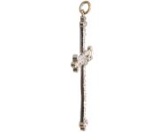 Edwardian 18ct White Gold Diamond Cross Pendant in Original Case