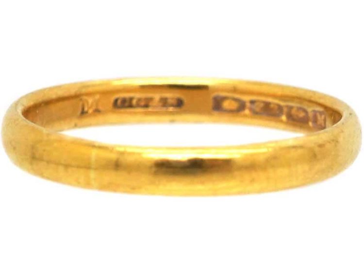 22ct Gold Wedding Ring by Charles Green & Sons Assayed in 1936
