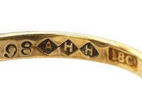 Edwardian 18ct Gold, Opal & Diamond Oval Cluster Ring