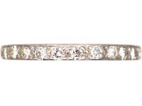 Early 20th Century Platinum Narrow Eternity Ring set with Diamonds