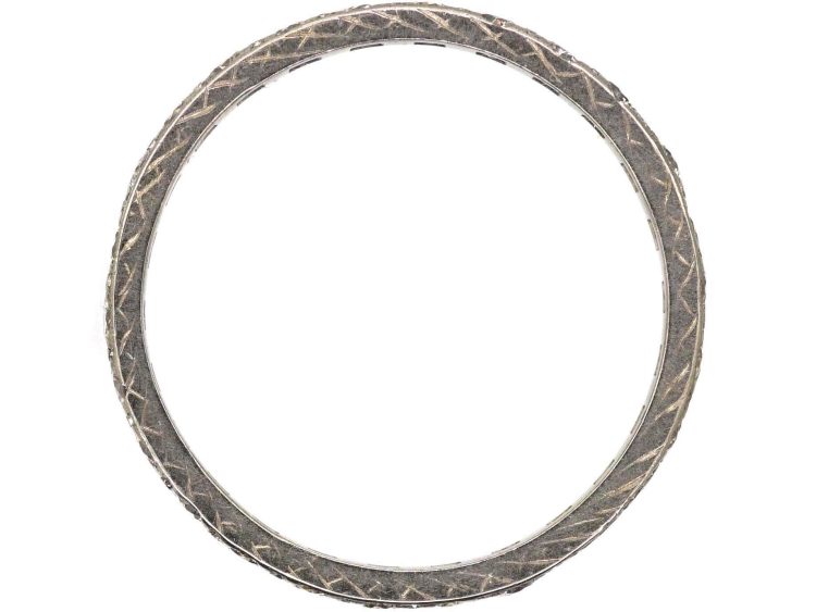 Early 20th Century Platinum Narrow Eternity Ring set with Diamonds
