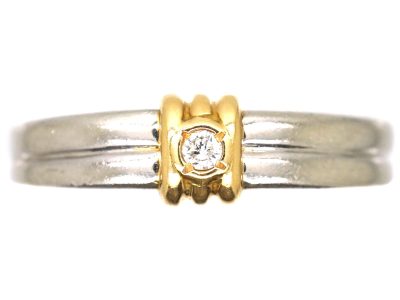18ct Gold & Platinum Ring set with a Diamond