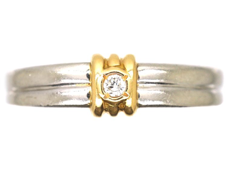 18ct Gold & Platinum Ring set with a Diamond