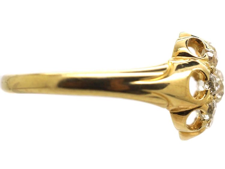 Victorian 18ct Yellow Gold, Diamond Cluster Ring