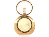 Georgian 9ct Gold & Natural Split Pearl Pendant with Miniature of Lady