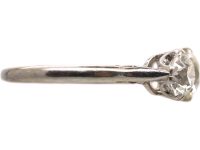 Early 20th Century Platinum Three Stone Diamond Ring