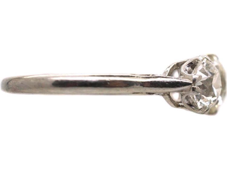 Early 20th Century Platinum Three Stone Diamond Ring