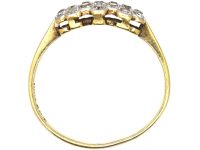 Edwardian 18ct Gold & Platinum, Triple Diamond Cluster Ring