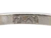 Art Deco Platinum, Diamond Solitaire Ring with Diamond set Shoulders