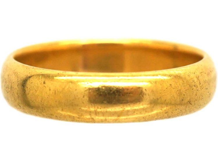 Early 20th Century 22ct Gold Wedding Ring Assayed in 1928