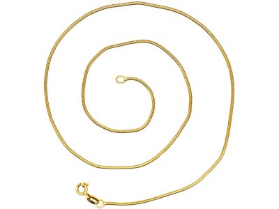 18ct Gold Narrow Snake Chain