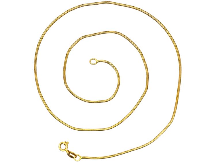 18ct Gold Narrow Snake Chain