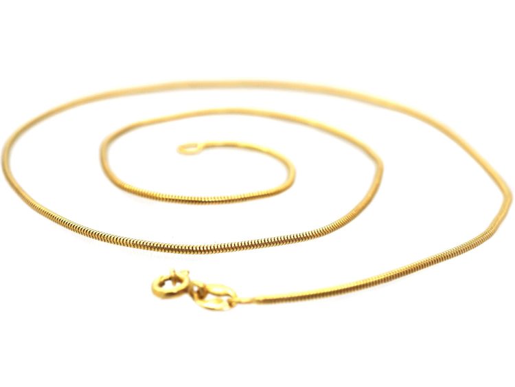 18ct Gold Narrow Snake Chain