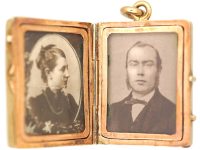 19th Century 14ct Gold & Onyx Rectangular Shaped Locket